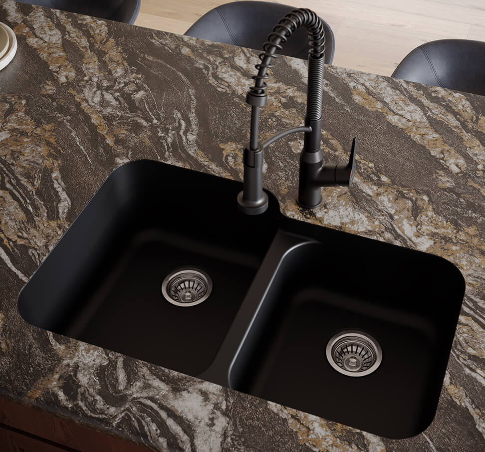 Magnata Laminate With Black Quartz Sink