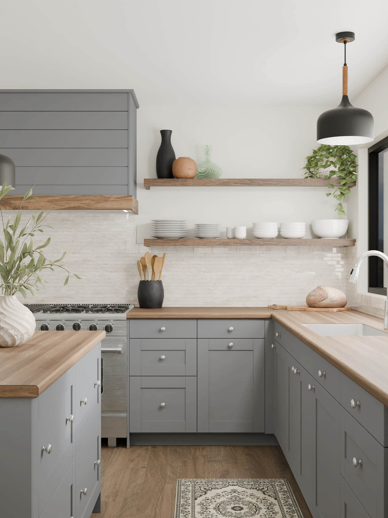 Walnut Butcherblock Scene