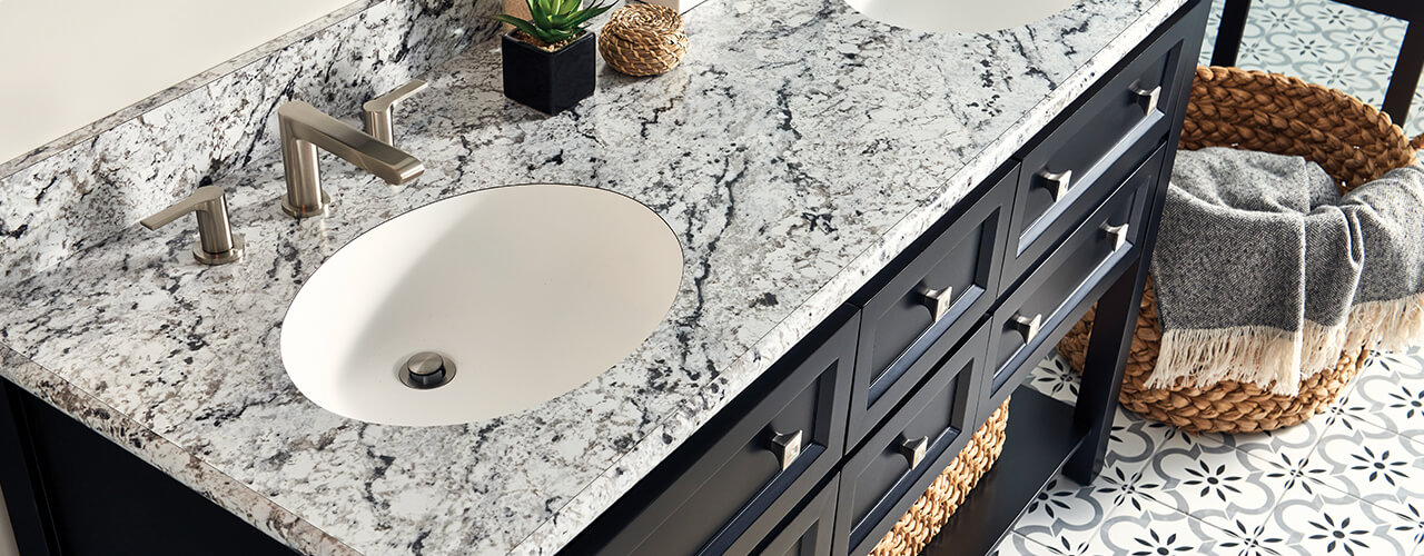 White Ice Granite Countertop Scene