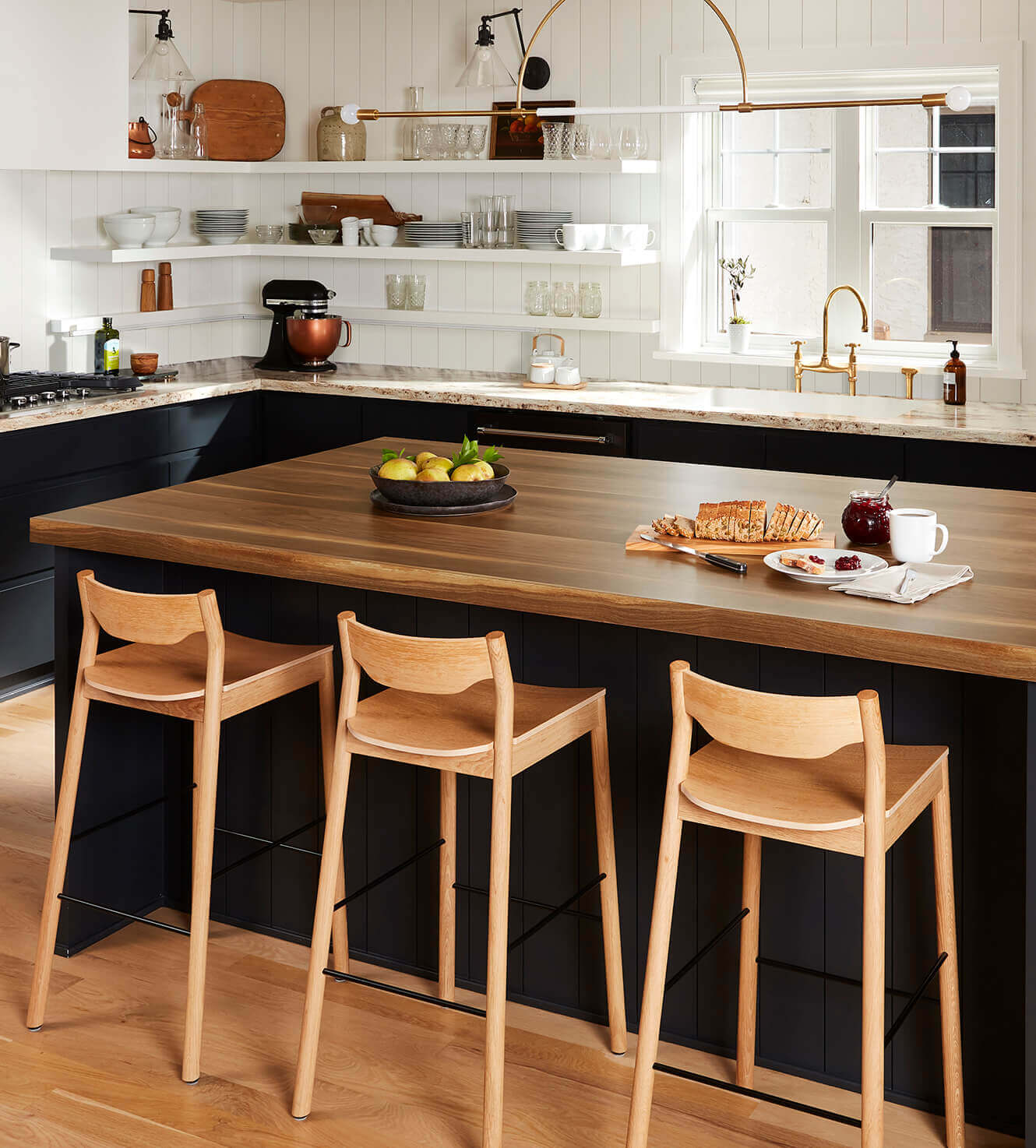 Laholm Black Cabinets in a bold kitchen scene