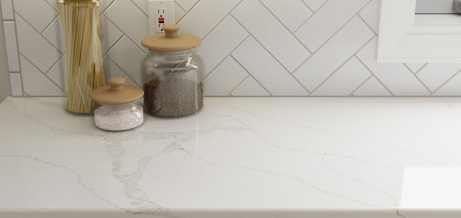 Calacatta Sands Quartz Countertop