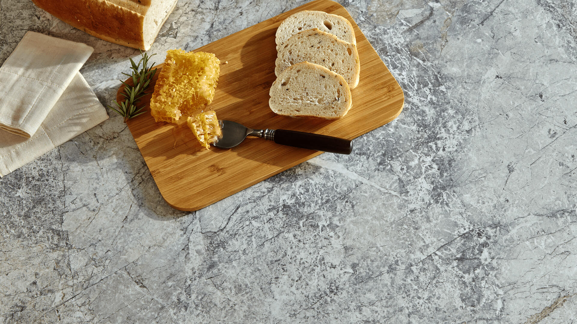 White Marbled Countertop