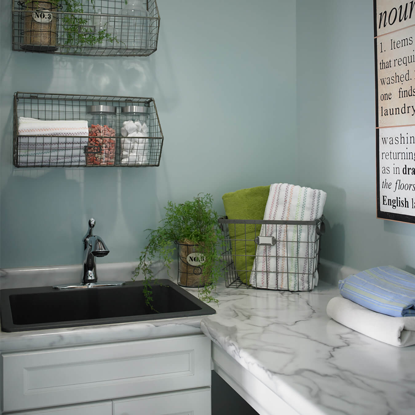 Calacatta Marble Laundry Room