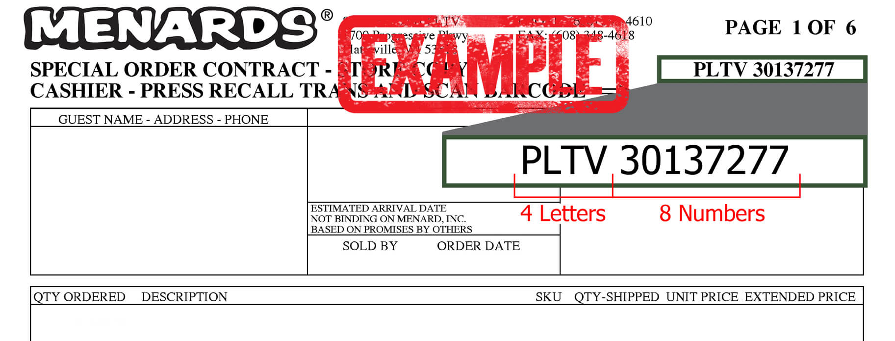 Countertop Special Order Help