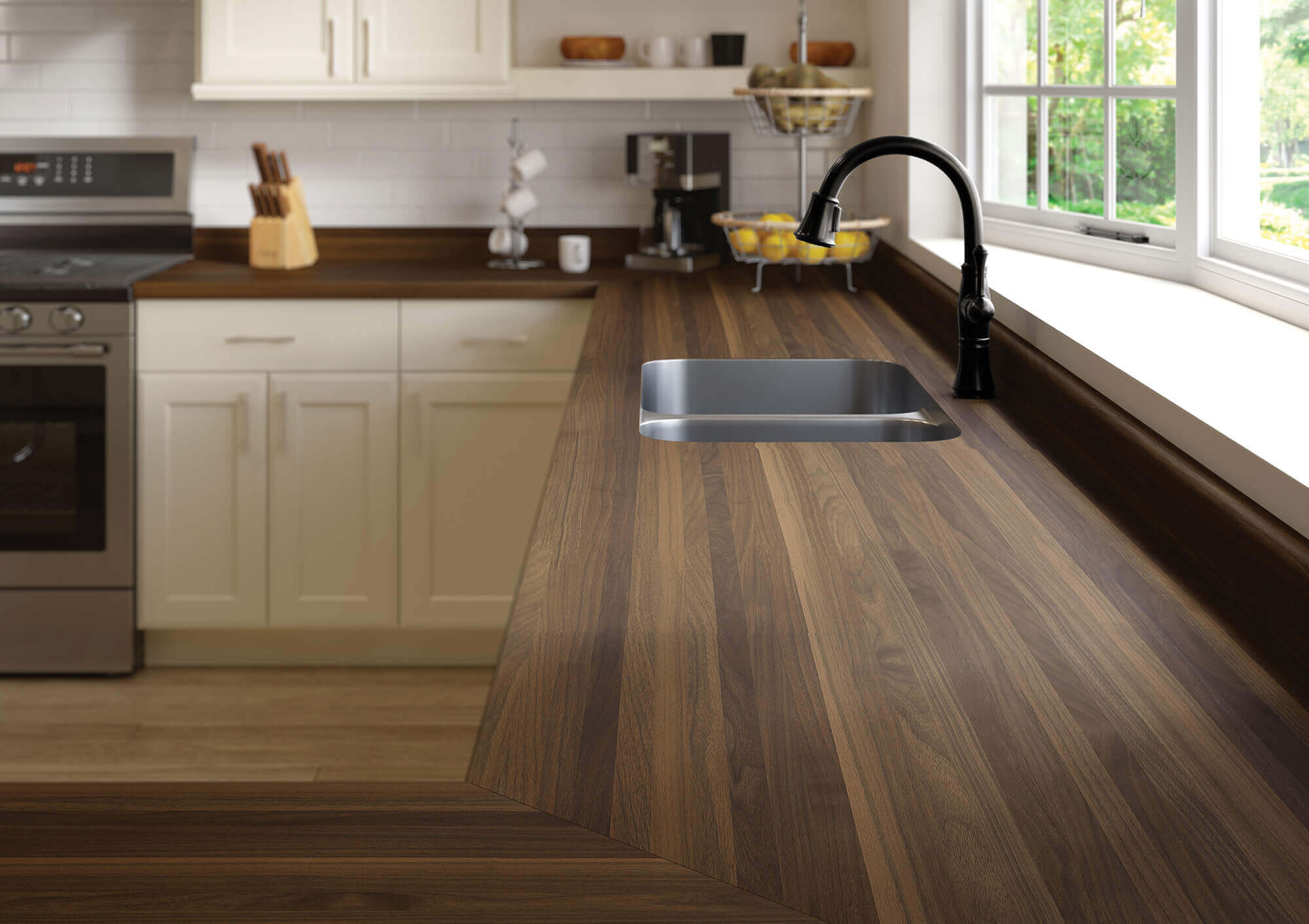 Walnut Butcherblock Scene