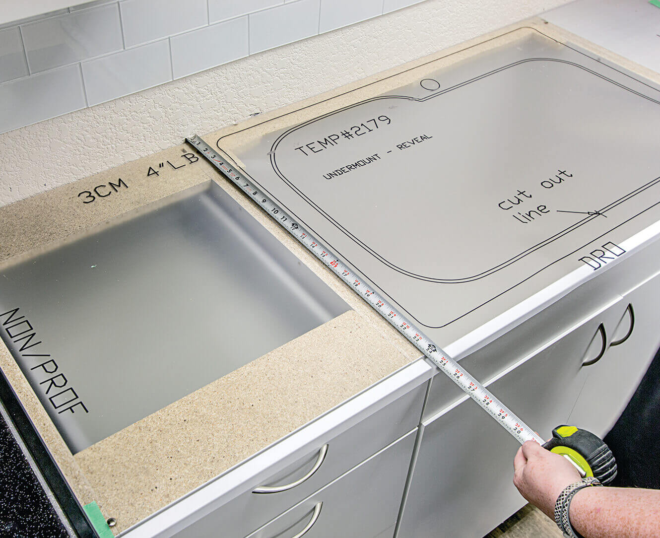 Measuring Countertop Template