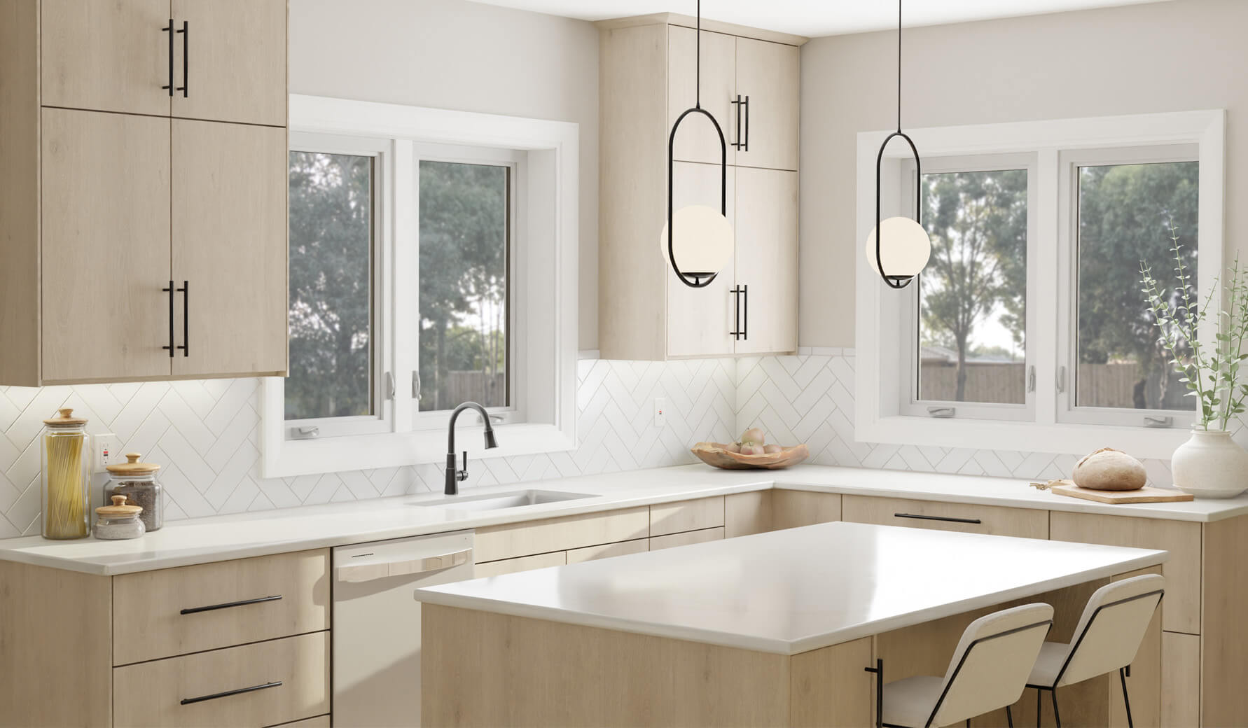 White Kitchen Countertops